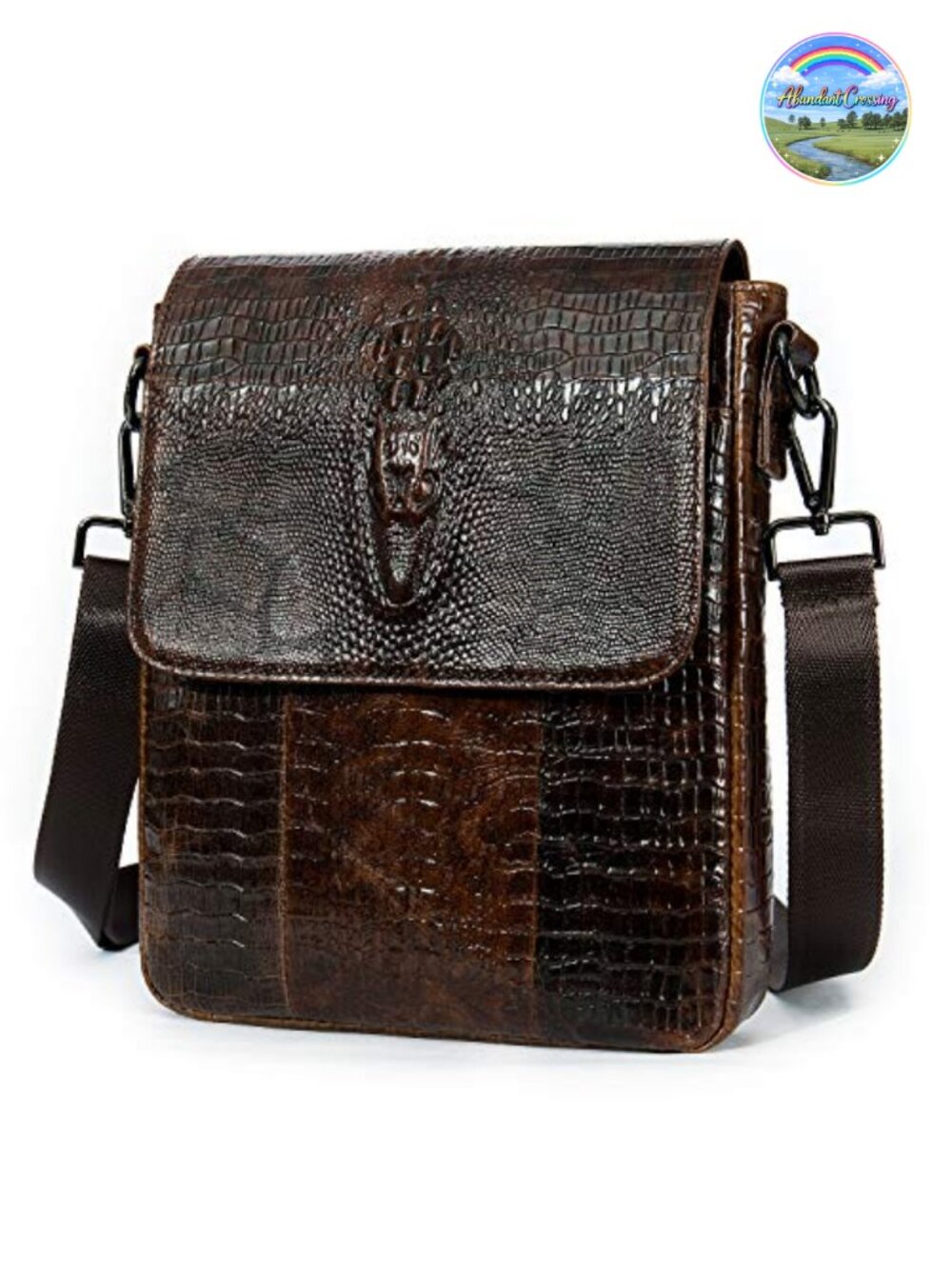 Genuine Leather Messenger Bag Cowhide Crossbody Shoulder Satchel